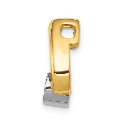 14k Holds 4.4mm Stone Teardrop Chain Slide Mounting
