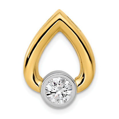 14k Holds 5mm Stone Teardrop Chain Slide Mounting