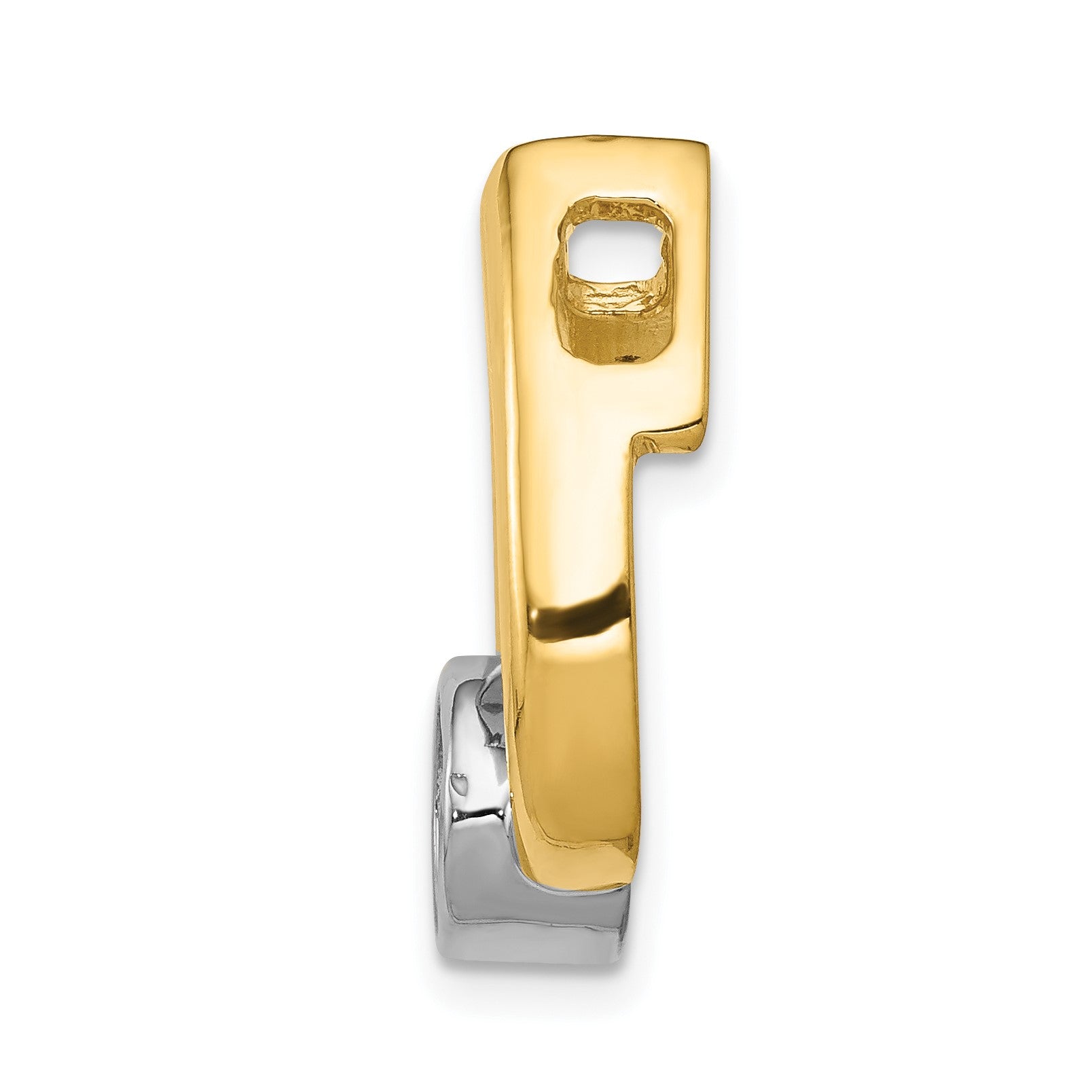 14k Holds 5.8mm Stone Teardrop Chain Slide Mounting