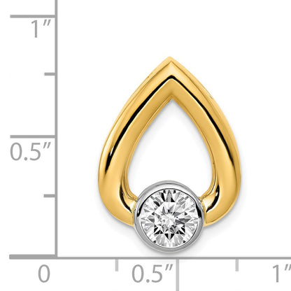 14k Holds 5.8mm Stone Teardrop Chain Slide Mounting