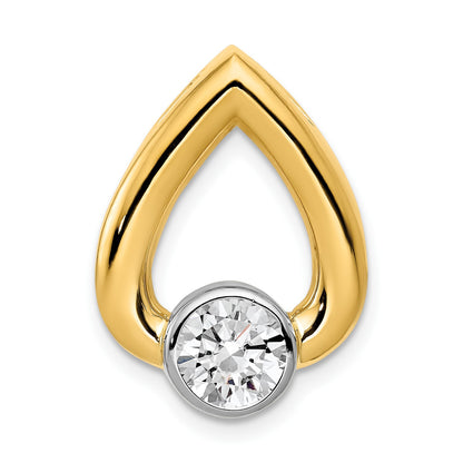 14k Holds 5.8mm Stone Teardrop Chain Slide Mounting
