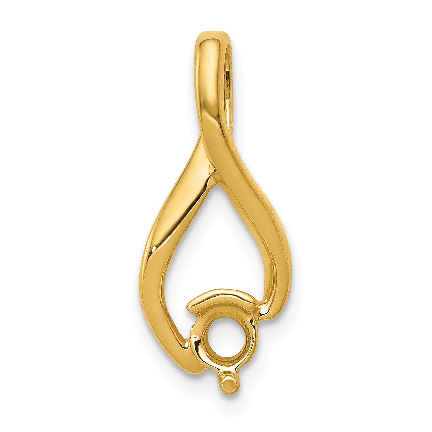 14k Holds 4mm Stone Fancy Slide Mounting Fits up to 2mm Regular/5mm Fancy or Reversible Omega