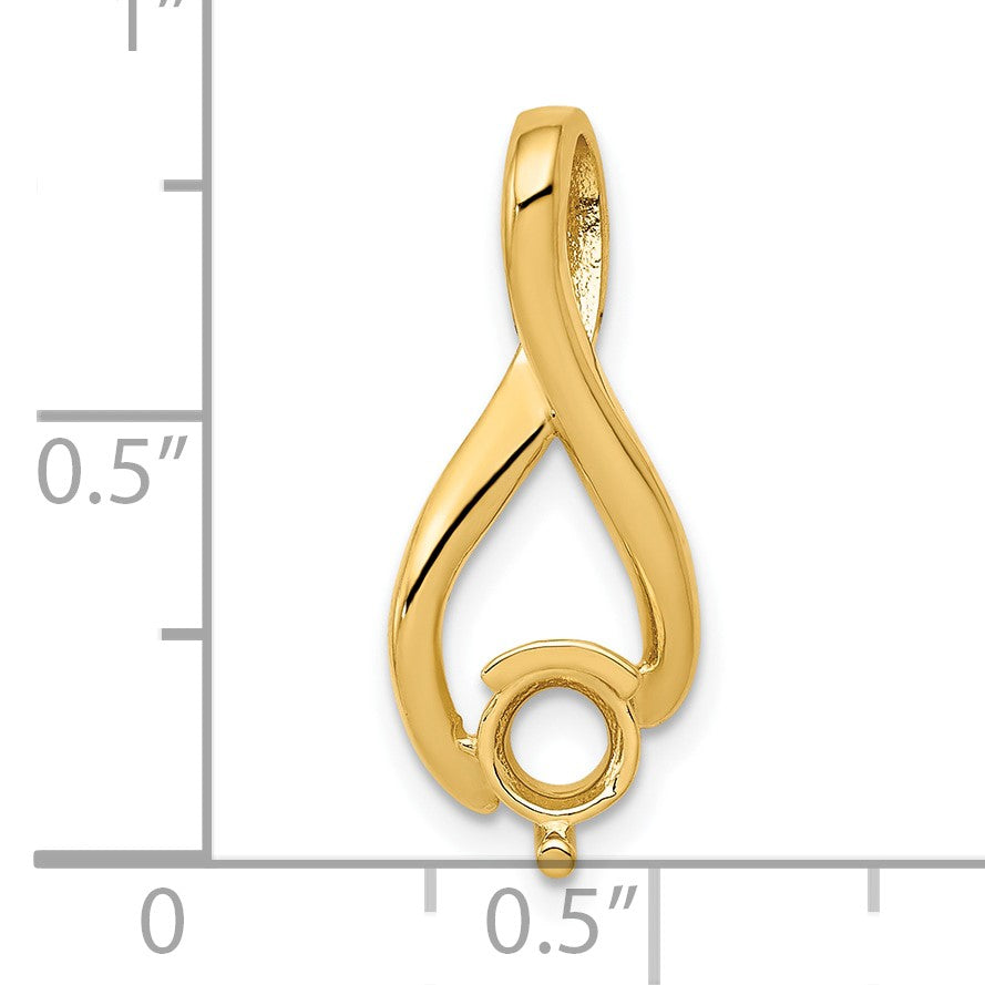 14k Holds 5mm Stone Fancy Slide Mounting Fits up to 2mm Regular/6mm Fancy or Reversible Omega