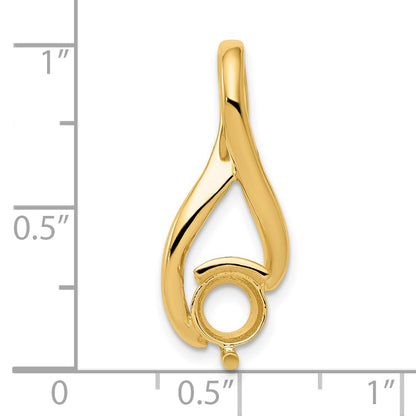 14k Holds 6.5mm Stone Fancy Slide Mounting Fits up to 3mm Regular/6mm Fancy or Reversible Omega