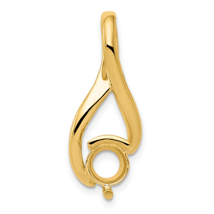 14k Holds 6.5mm Stone Fancy Slide Mounting Fits up to 3mm Regular/6mm Fancy or Reversible Omega
