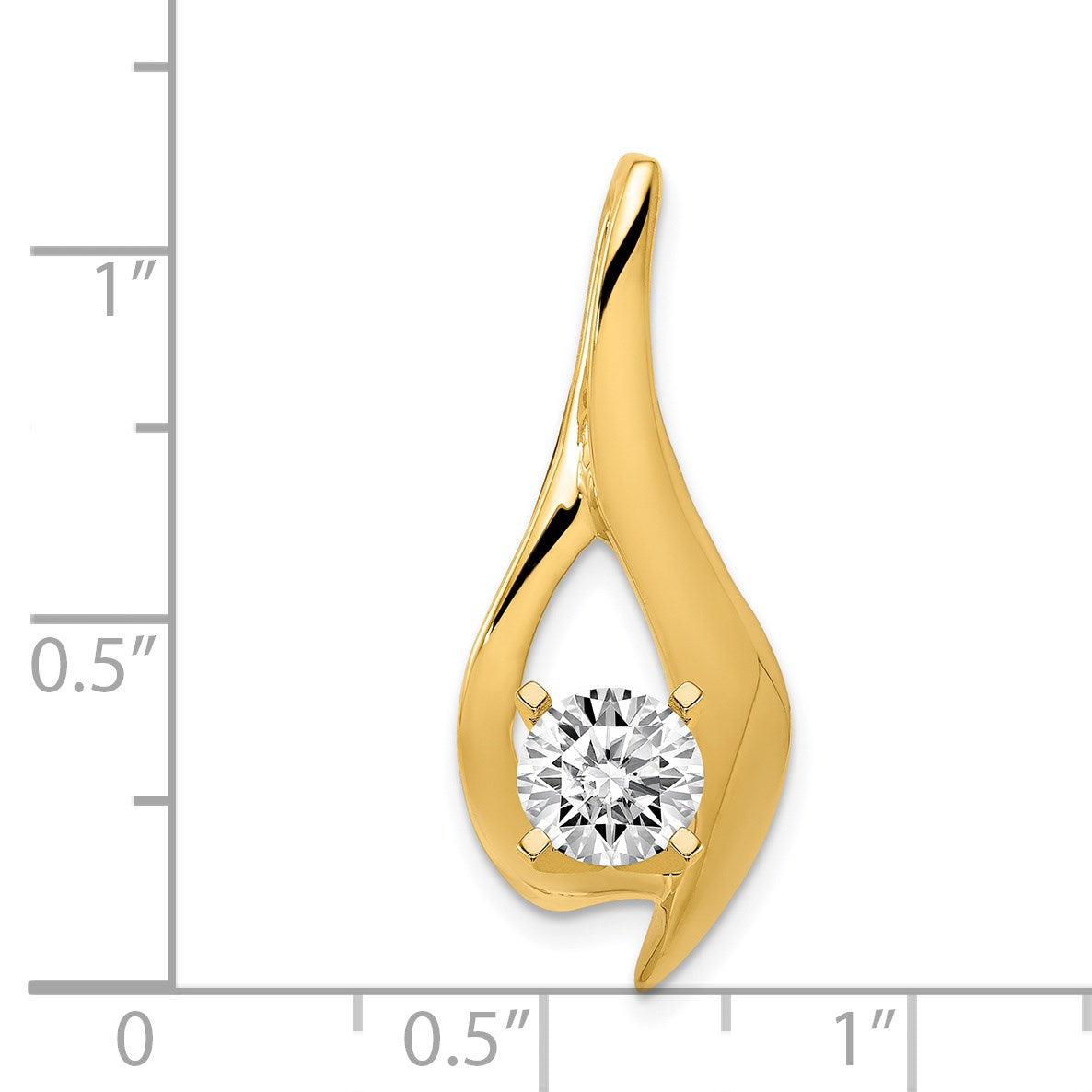 14k Fancy Peg-Set Diamond Slide Mounting Fits up to 4mm Regular/6mm Fancy or Reversible Omega