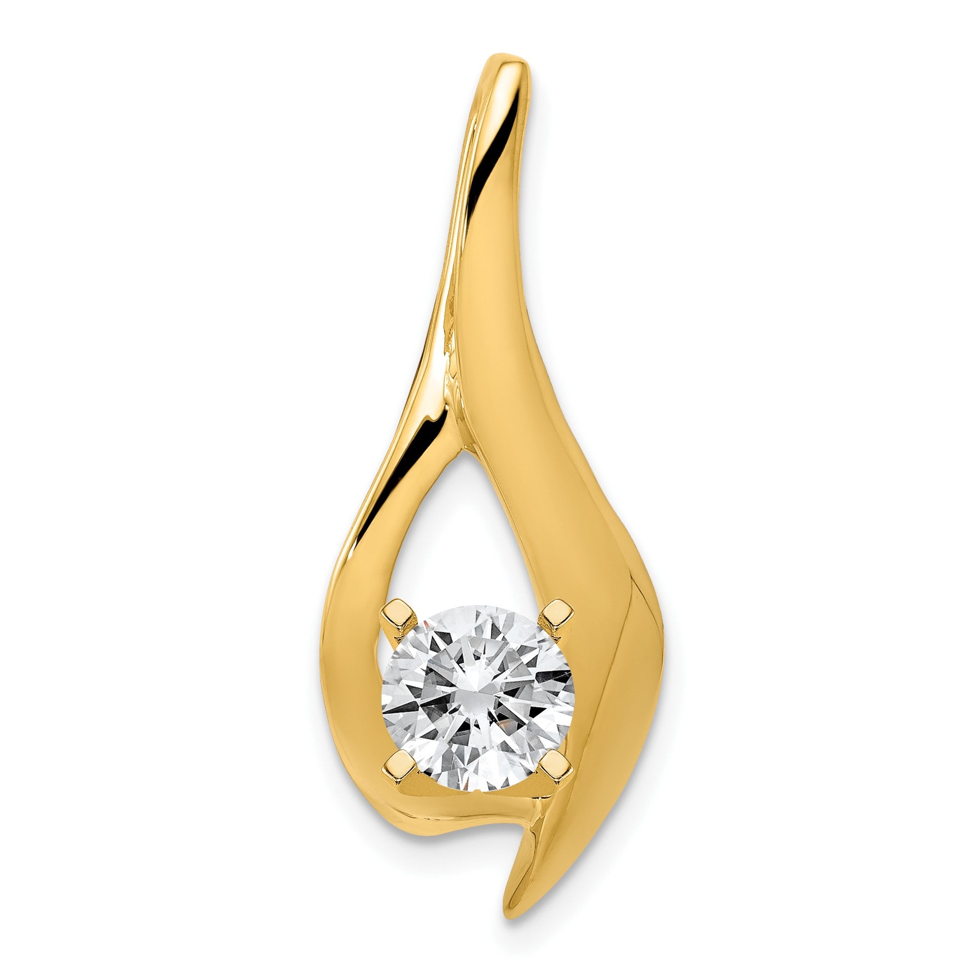 14k Fancy Peg-Set Diamond Slide Mounting Fits up to 4mm Regular/6mm Fancy or Reversible Omega