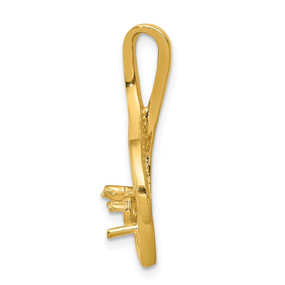 14k Holds 4mm Stone Fancy Slide Mounting Fits up to 2mm Regular/6mm Fancy or Reversible Omega