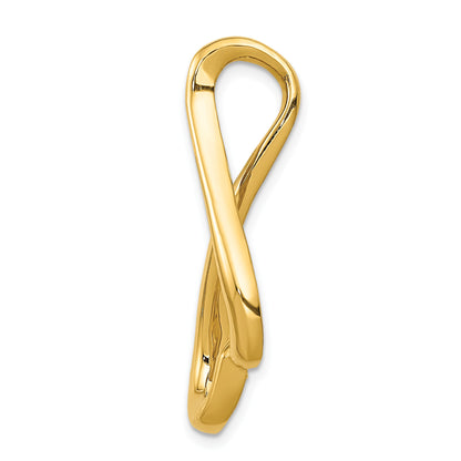 14k Fancy Peg-Set Diamond Slide Mounting Fits up to 6mm Regular/Fancy/Reversible Omega