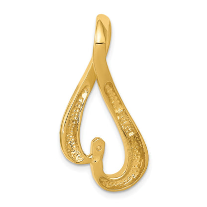 14k Fancy Peg-Set Diamond Slide Mounting Fits up to 6mm Regular/Fancy/Reversible Omega