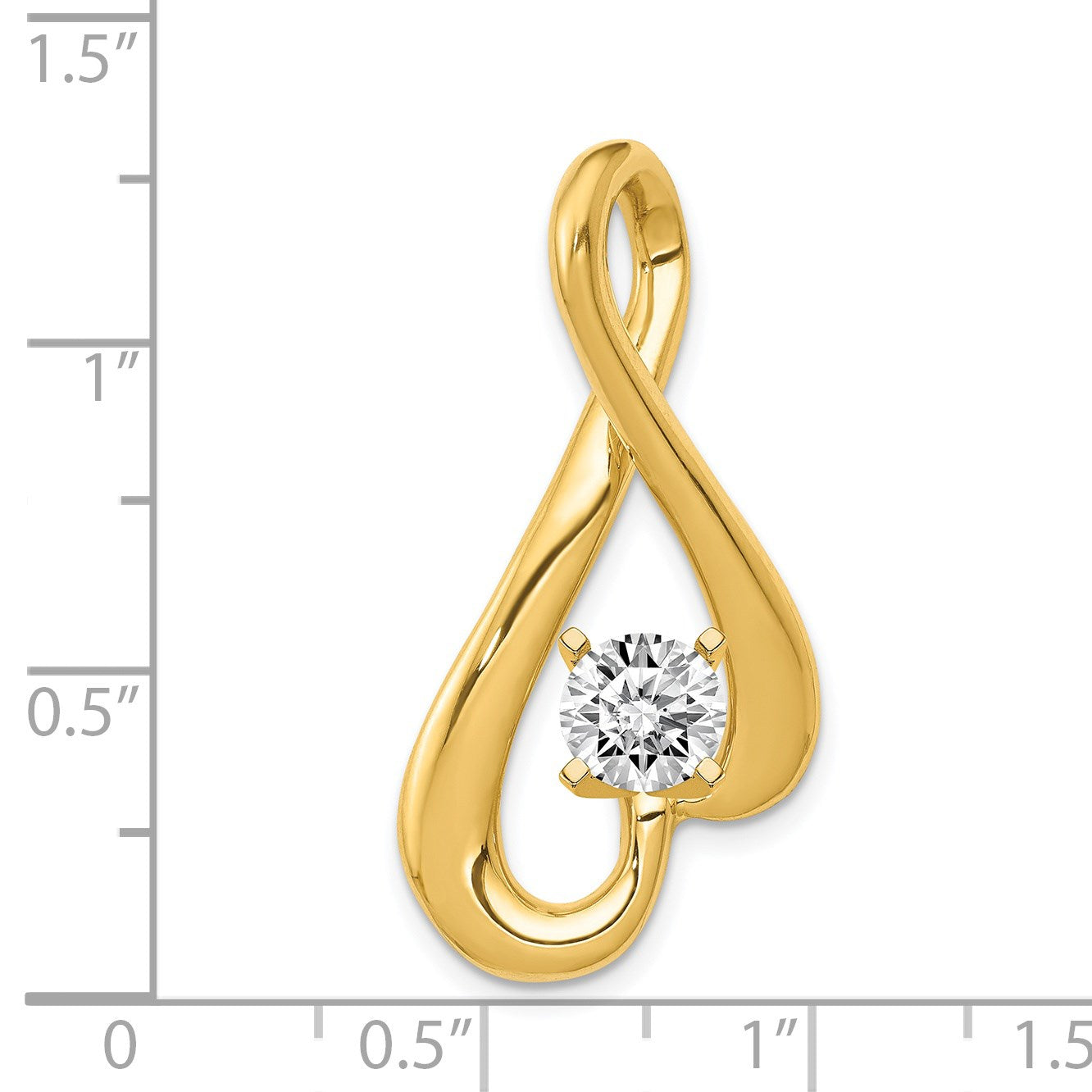 14k Fancy Peg-Set Diamond Slide Mounting Fits up to 6mm Regular/Fancy/Reversible Omega