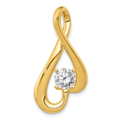 14k Fancy Peg-Set Diamond Slide Mounting Fits up to 6mm Regular/Fancy/Reversible Omega