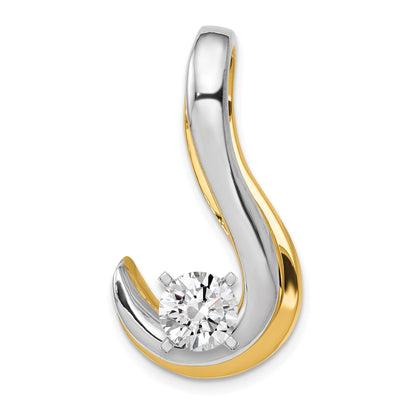 14k Two-tone Peg-Set Fancy Slide Mounting Fits up to 8mm Regular/10mm Fancy or Reversible Omega