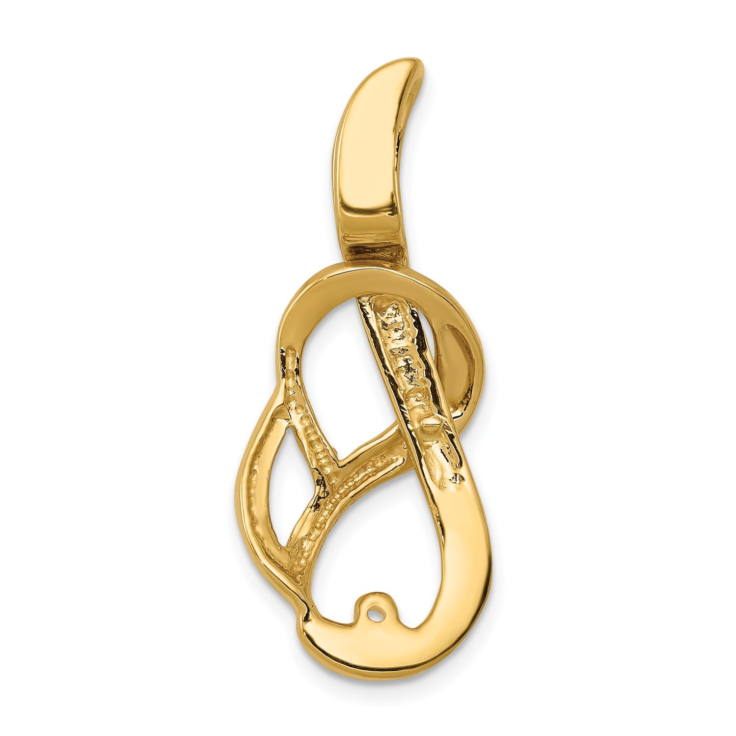14k Peg-Set Fancy Slide Mounting Fits up to 4mm Regular/6mm Fancy or Reversible Omega