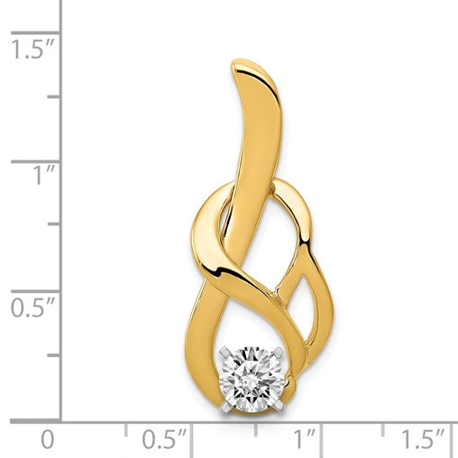 14k Peg-Set Fancy Slide Mounting Fits up to 4mm Regular/6mm Fancy or Reversible Omega