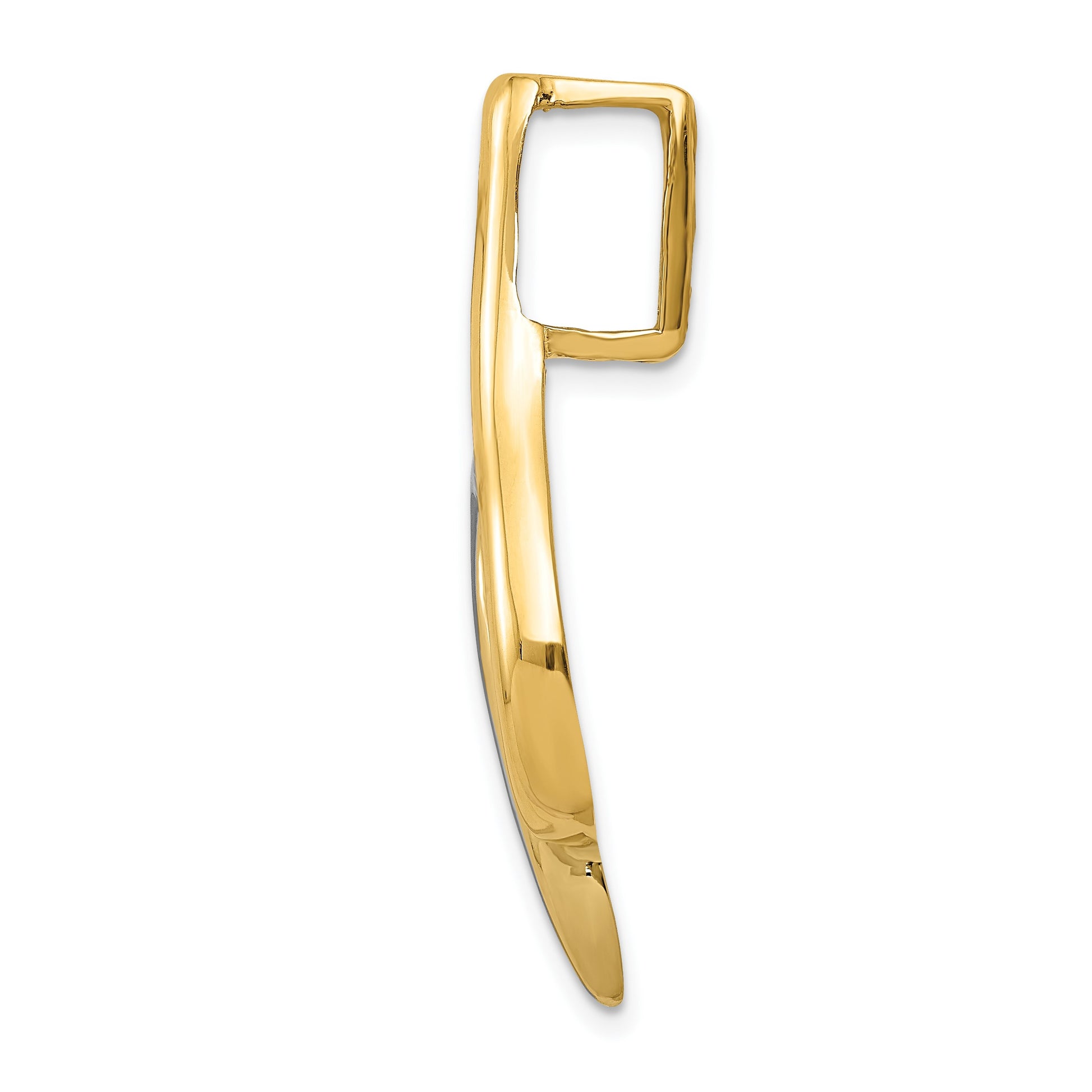 14k Two-tone Peg-Set Fancy Slide Mounting Fits up to 6mm Regular/8mm Fancy or Reversible Omega
