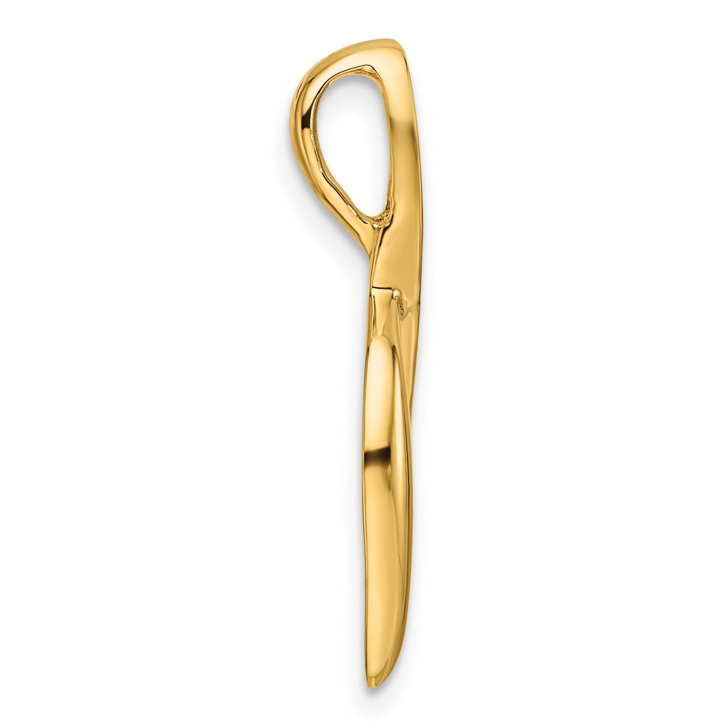 14k Peg-Set Diamond Slide Mounting Fits up to 2mm Regular/3mm Fancy or Reversible Omega