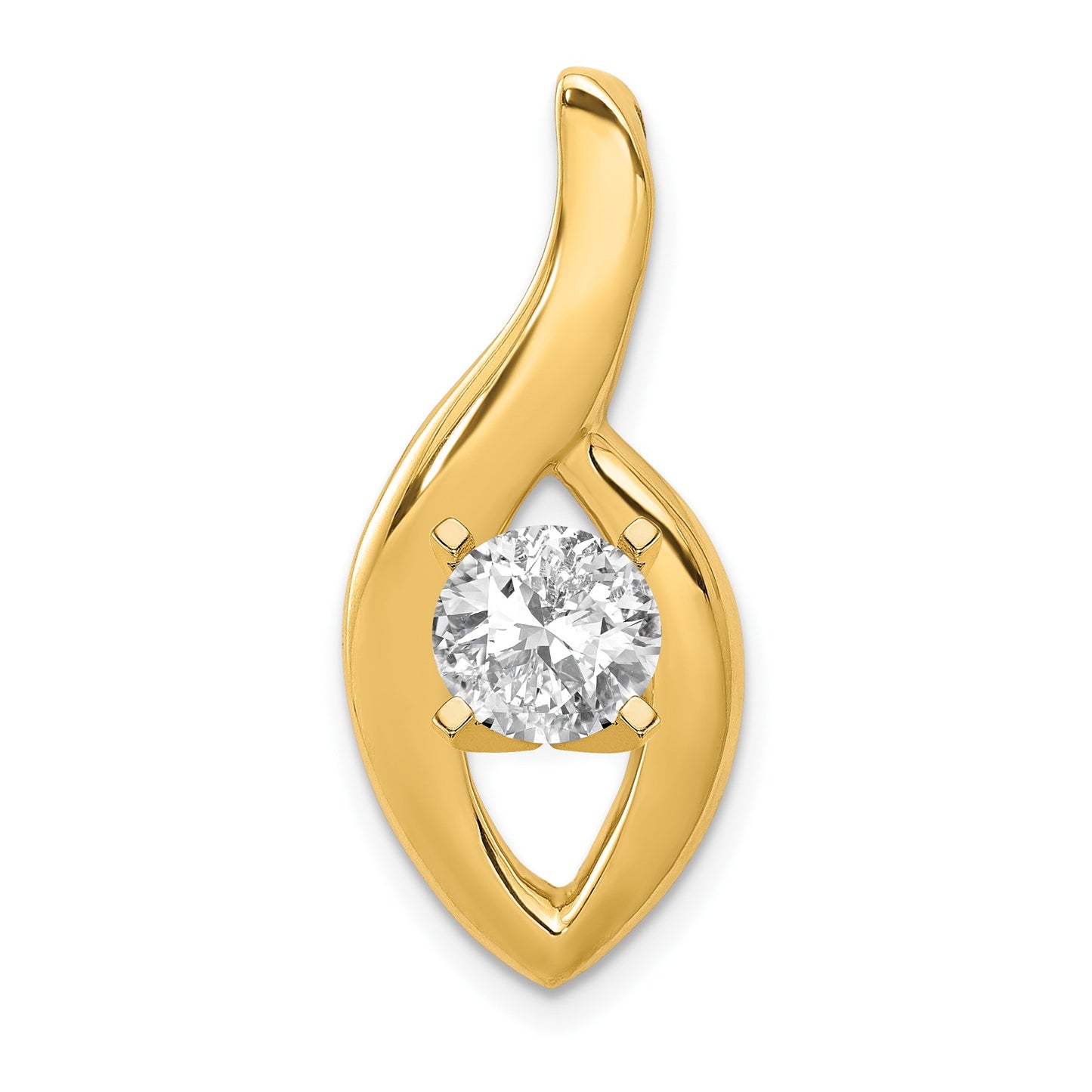 14k Peg-Set Diamond Slide Mounting Fits up to 2mm Regular/3mm Fancy or Reversible Omega