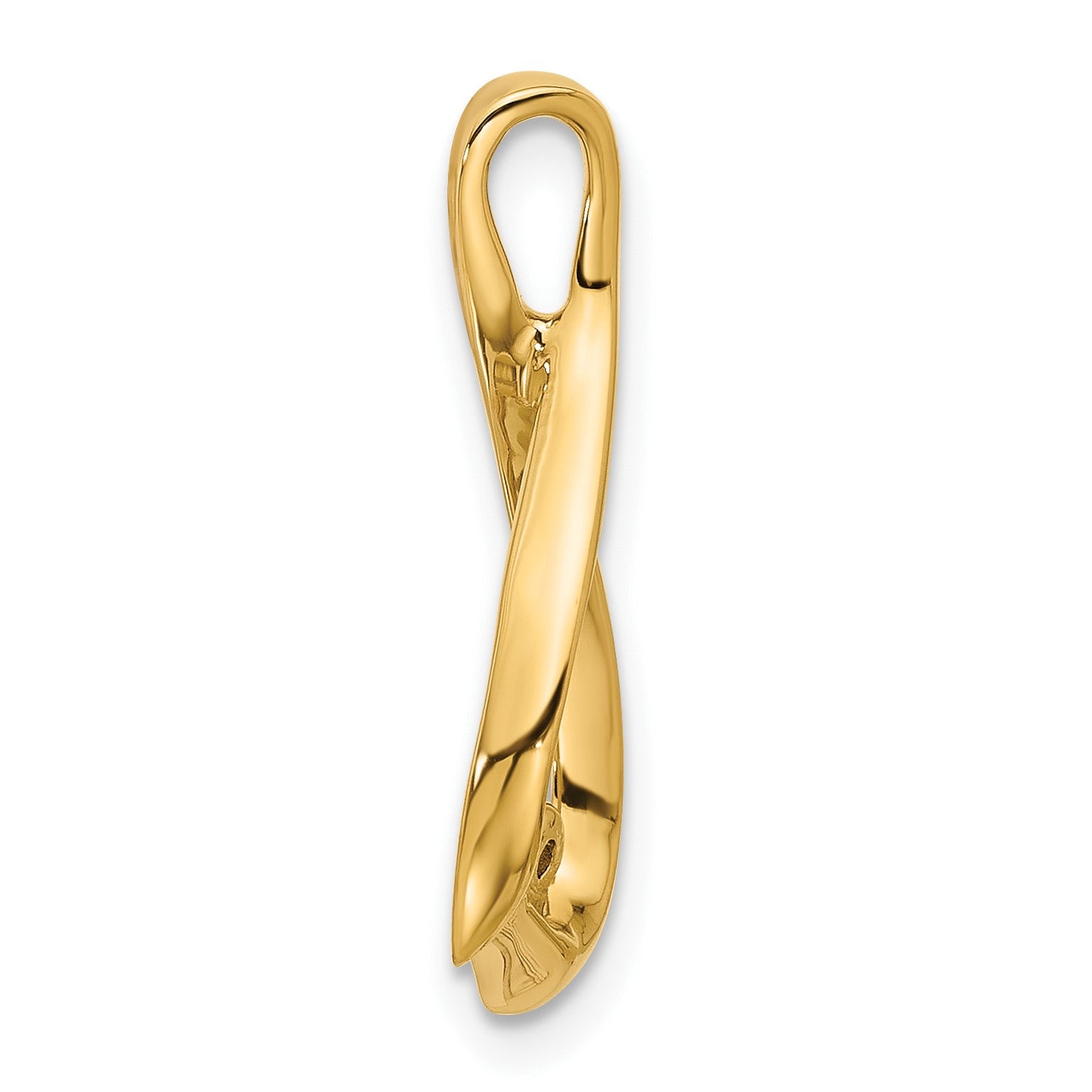 14k Peg-Set Diamond Slide Mounting Fits up to 2mm Regular/3mm Fancy or Reversible Omega