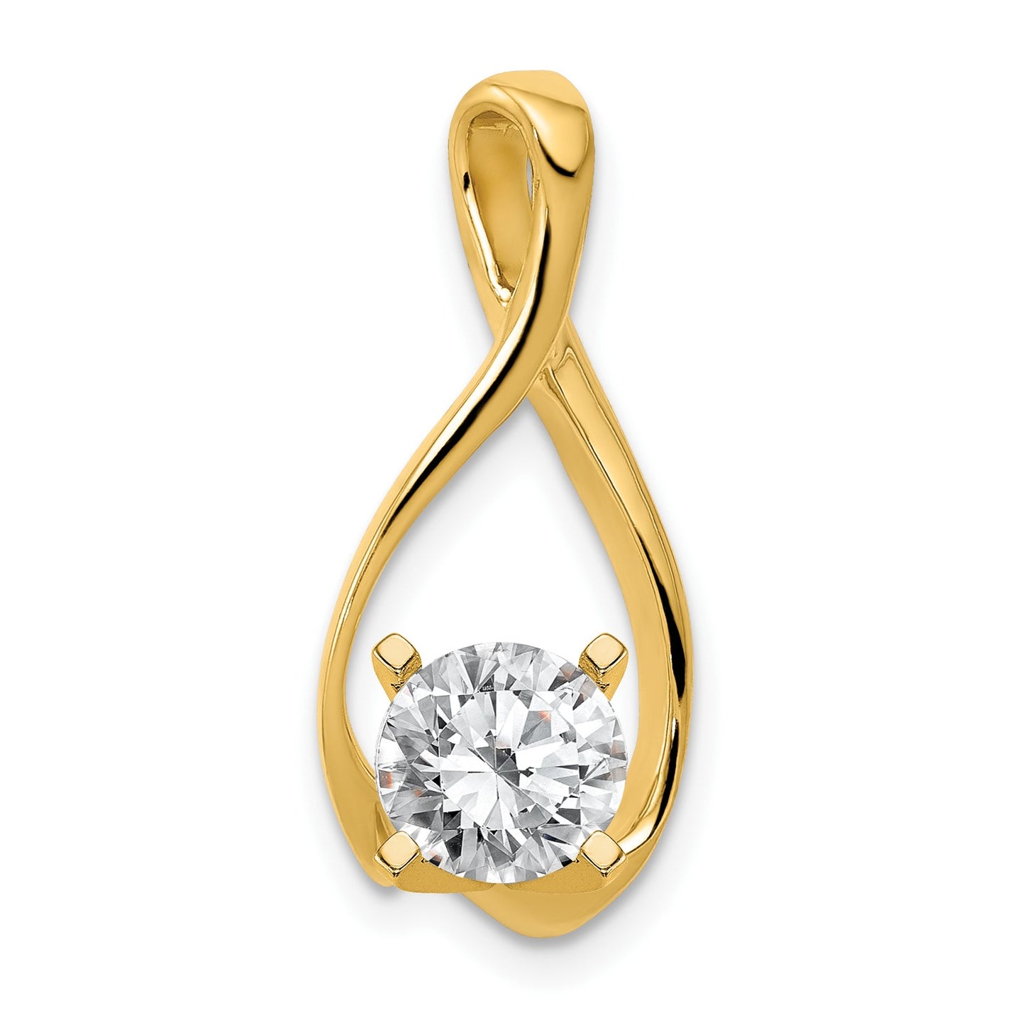 14k Peg-Set Diamond Slide Mounting Fits up to 2mm Regular/3mm Fancy or Reversible Omega