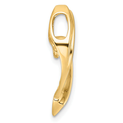 14k Peg-Set Diamond Slide Mounting Fits up to 2mm Regular/4mm Fancy or Reversible Omega
