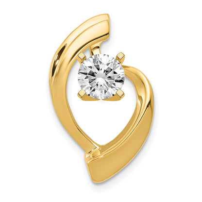 14k Peg-Set Diamond Slide Mounting Fits up to 2mm Regular/4mm Fancy or Reversible Omega