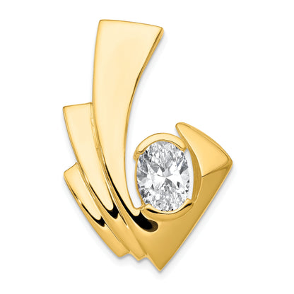 14k Holds 9x7mm Oval Stone Slide Mounting Fits up to 6mm Regular/8mm Fancy or Reversible Omega