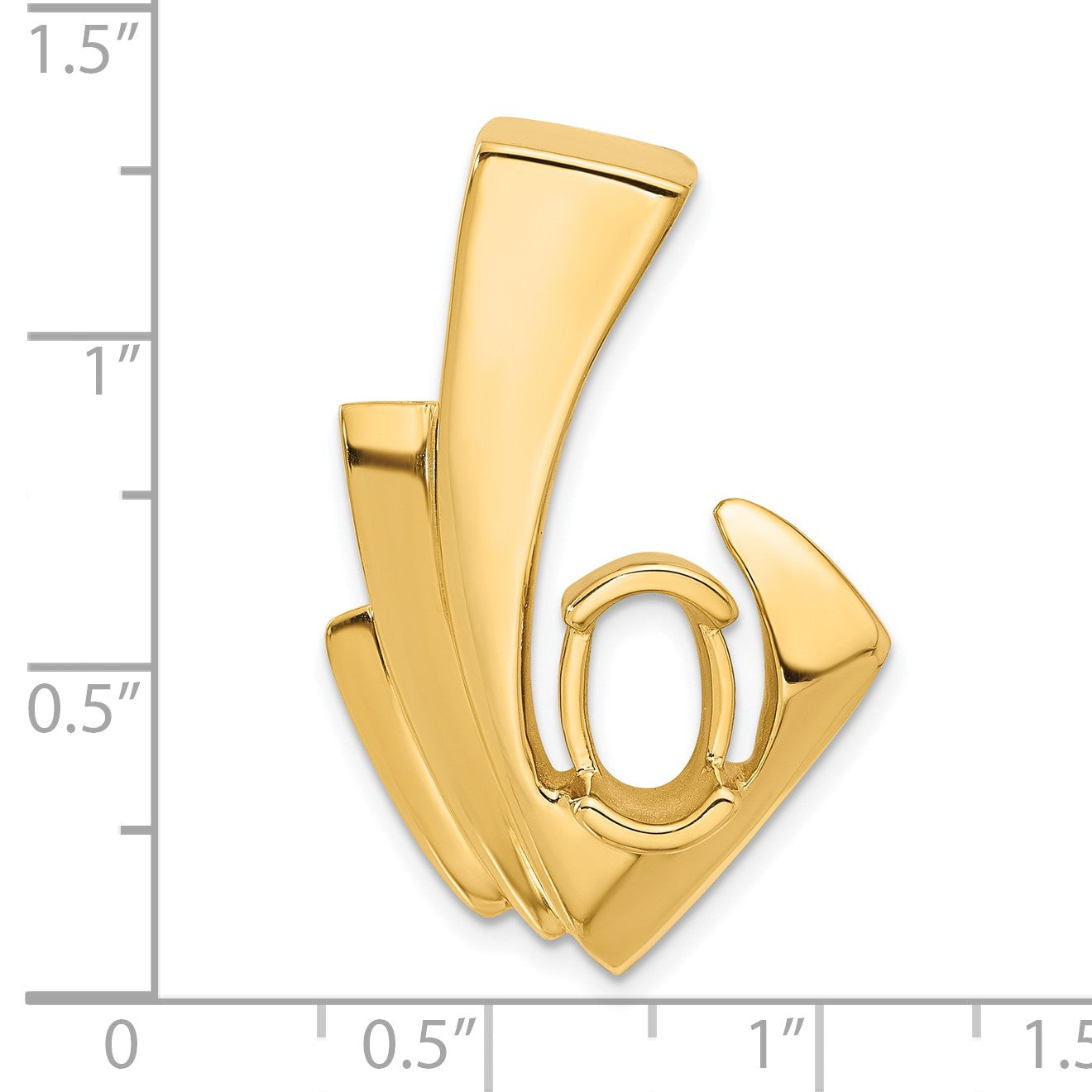 14k Holds 9x7mm Oval Stone Slide Mounting Fits up to 6mm Regular/8mm Fancy or Reversible Omega