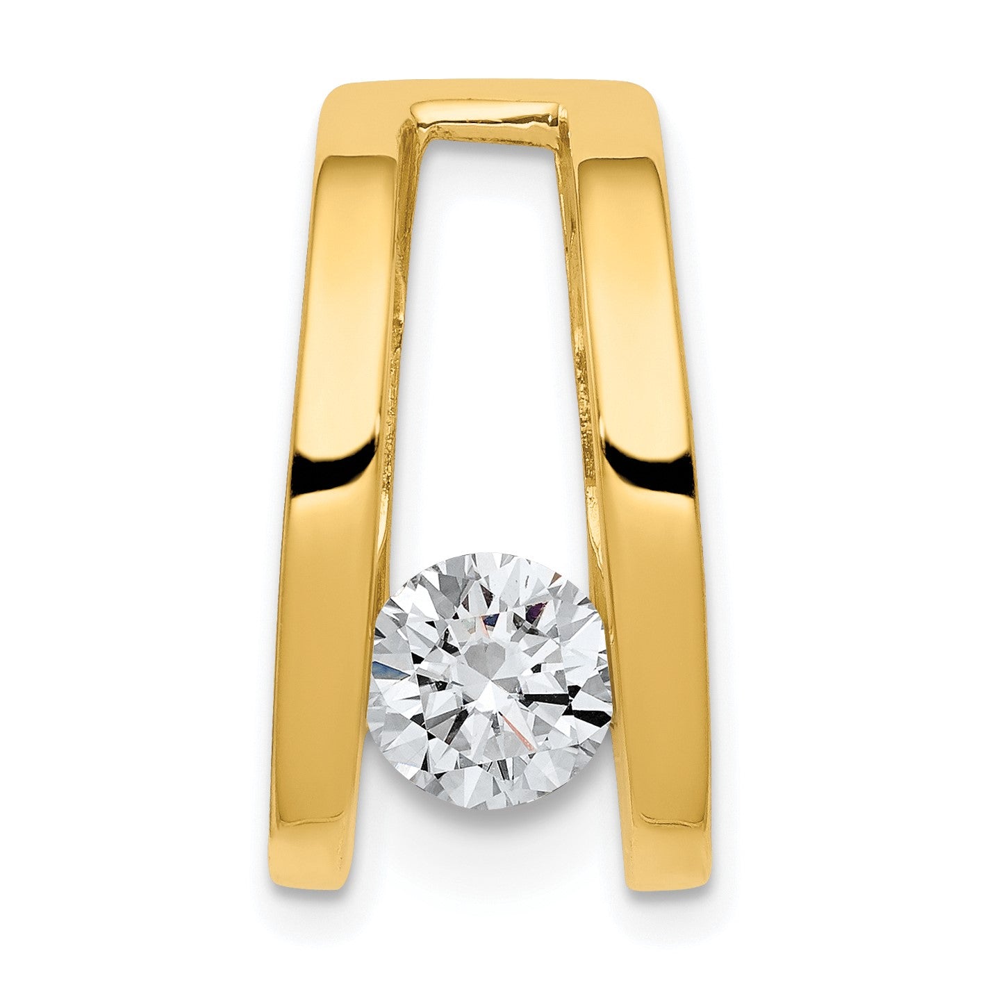14k Holds 6mm Stone Slide Mounting Fits up to 6mm Regular/8mm Fancy or Reversible Omega