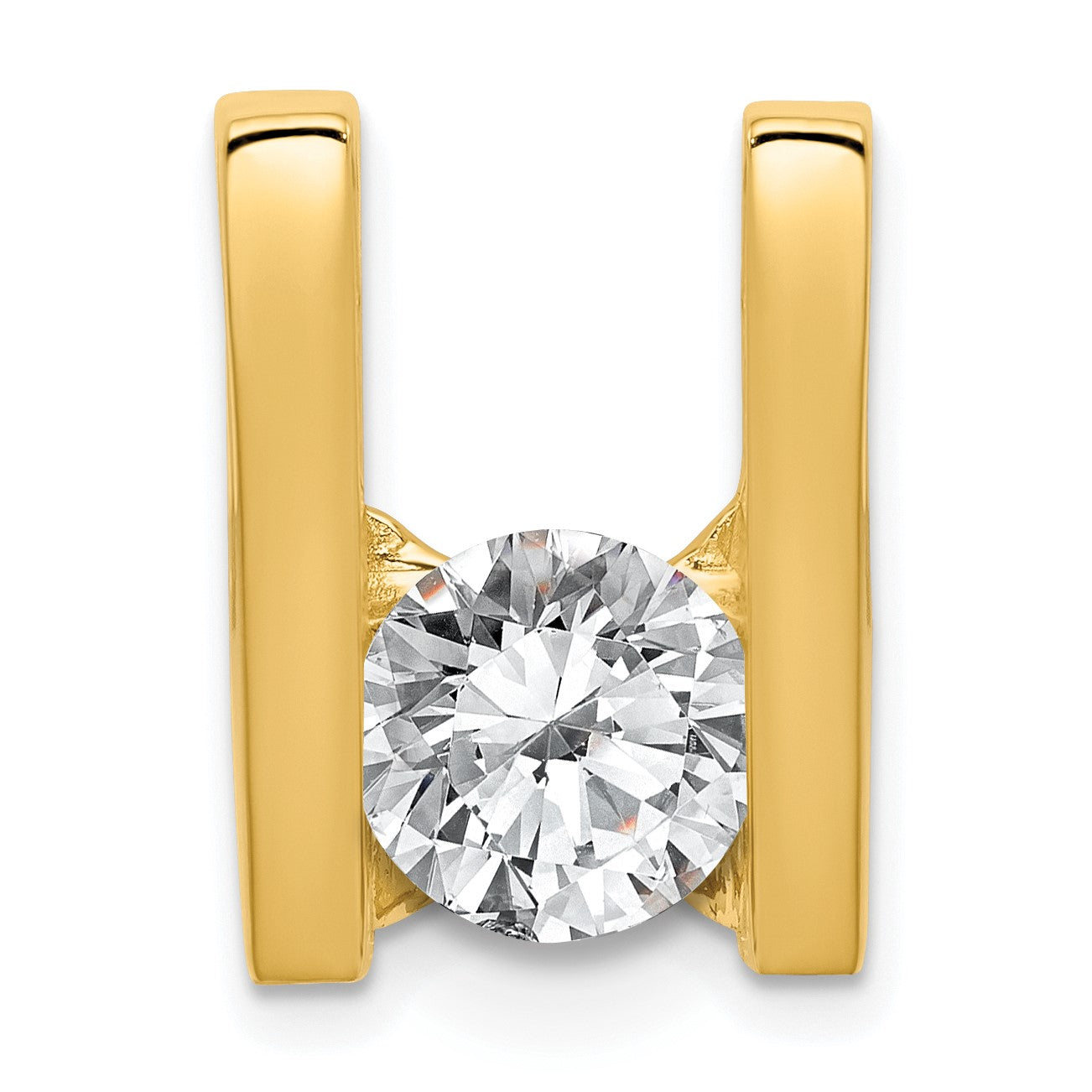 14k Holds 7.5mm Stone Slide Mounting Fits up to 6mm Regular/8mm Fancy or Reversible Omega