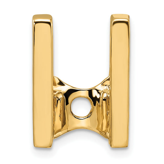 14k Holds 7.5mm Stone Slide Mounting Fits up to 6mm Regular/8mm Fancy or Reversible Omega