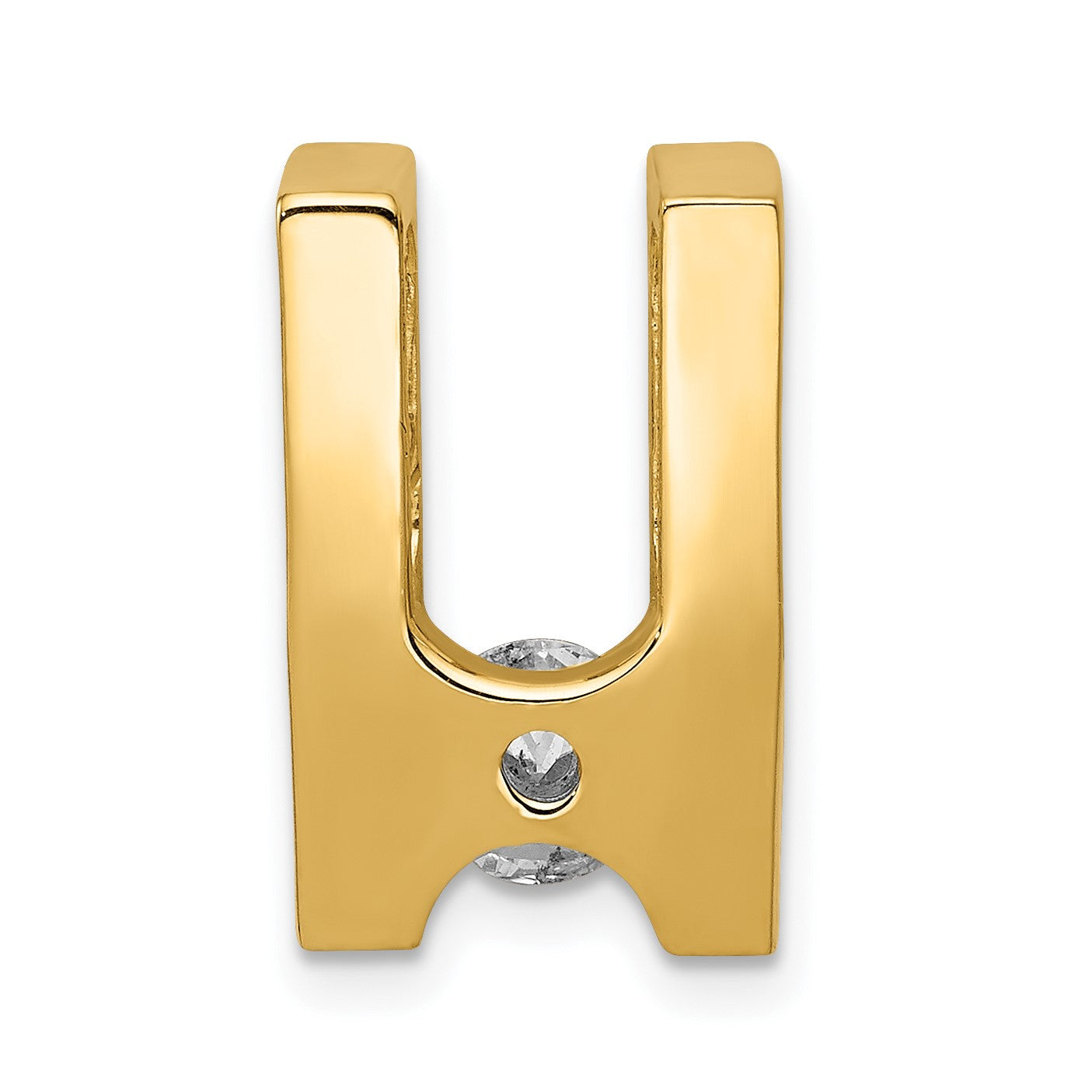 14k Complete AA 5.25mm Diamond Slide Fits up to 6mm Regular/Fancy/Reversible Omega