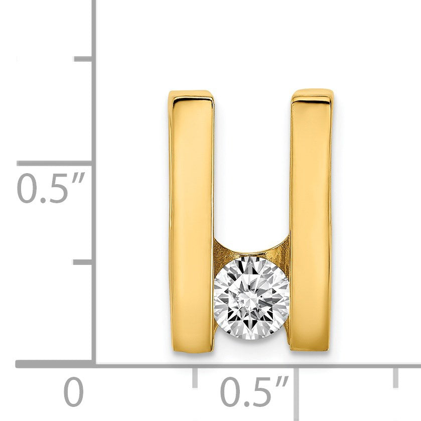 14k Complete AA 5.25mm Diamond Slide Fits up to 6mm Regular/Fancy/Reversible Omega