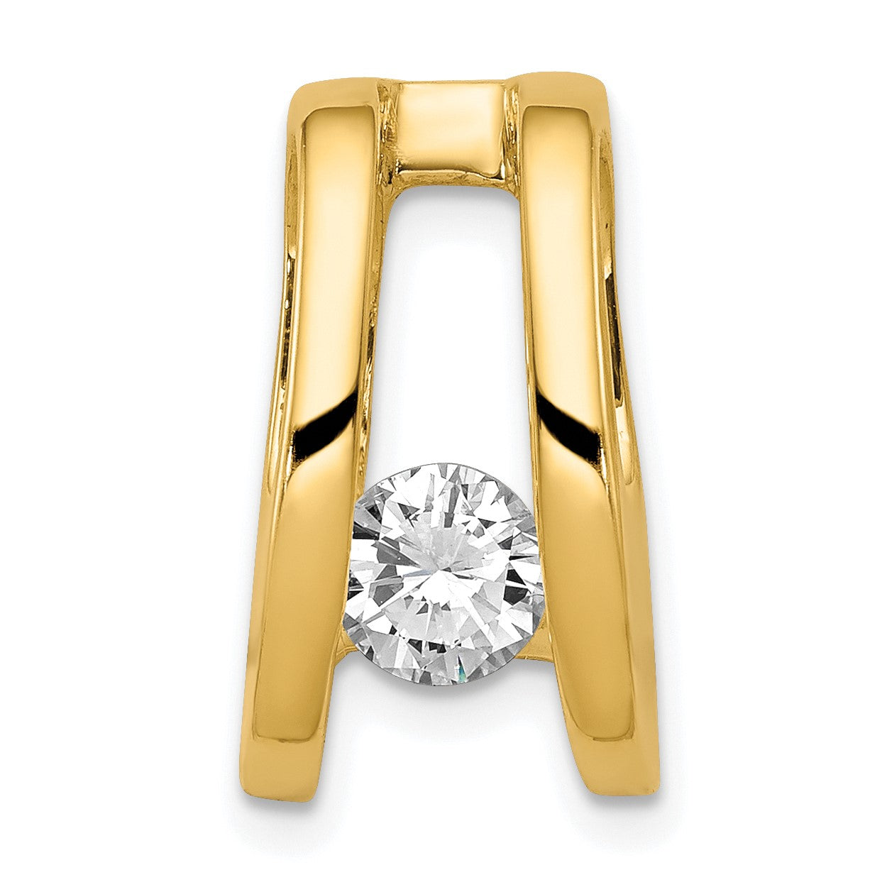 14k Holds 5.25mm Stone Slide Mounting Fits up to 6mm Regular/8mm Fancy or Reversible Omega