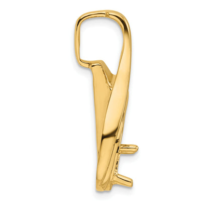 14k Holds 6mm Stone Fancy Slide Mounting Fits up to 4mm Regular/6mm Fancy or Reversible Omega
