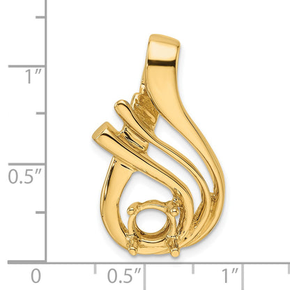 14k Holds 6mm Stone Fancy Slide Mounting Fits up to 4mm Regular/6mm Fancy or Reversible Omega