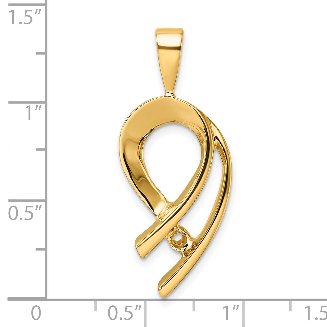 14k Holds 4mm Stone Slide Mounting Fits up to 2mm Regular/6mm Fancy or Reversible Omega
