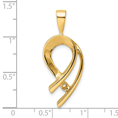 14k Holds 4mm Stone Slide Mounting Fits up to 2mm Regular/6mm Fancy or Reversible Omega