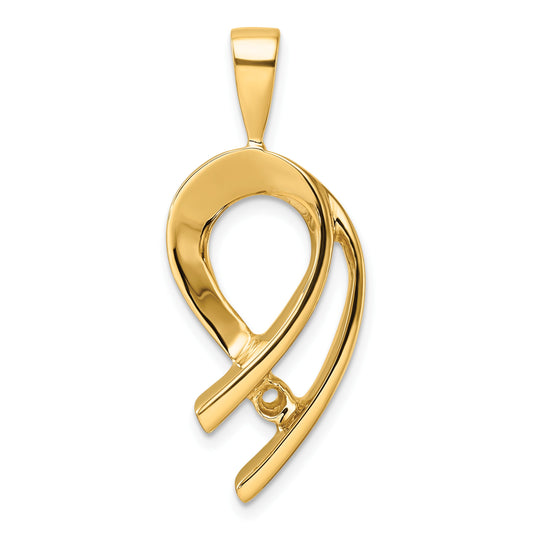 14k Holds 4mm Stone Slide Mounting Fits up to 2mm Regular/6mm Fancy or Reversible Omega
