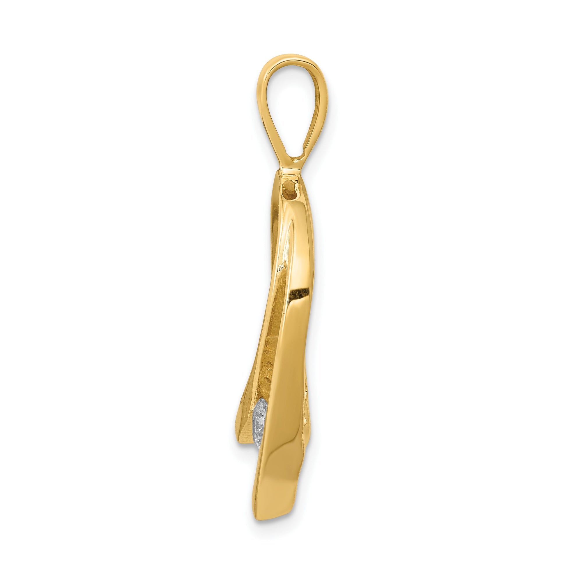 14k Complete 1/4 carat AA Diamond Slide Fits up to 2mm Regular/6mm Fancy or Reversible Omega