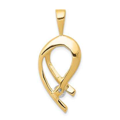 14k Complete 1/4 carat AA Diamond Slide Fits up to 2mm Regular/6mm Fancy or Reversible Omega