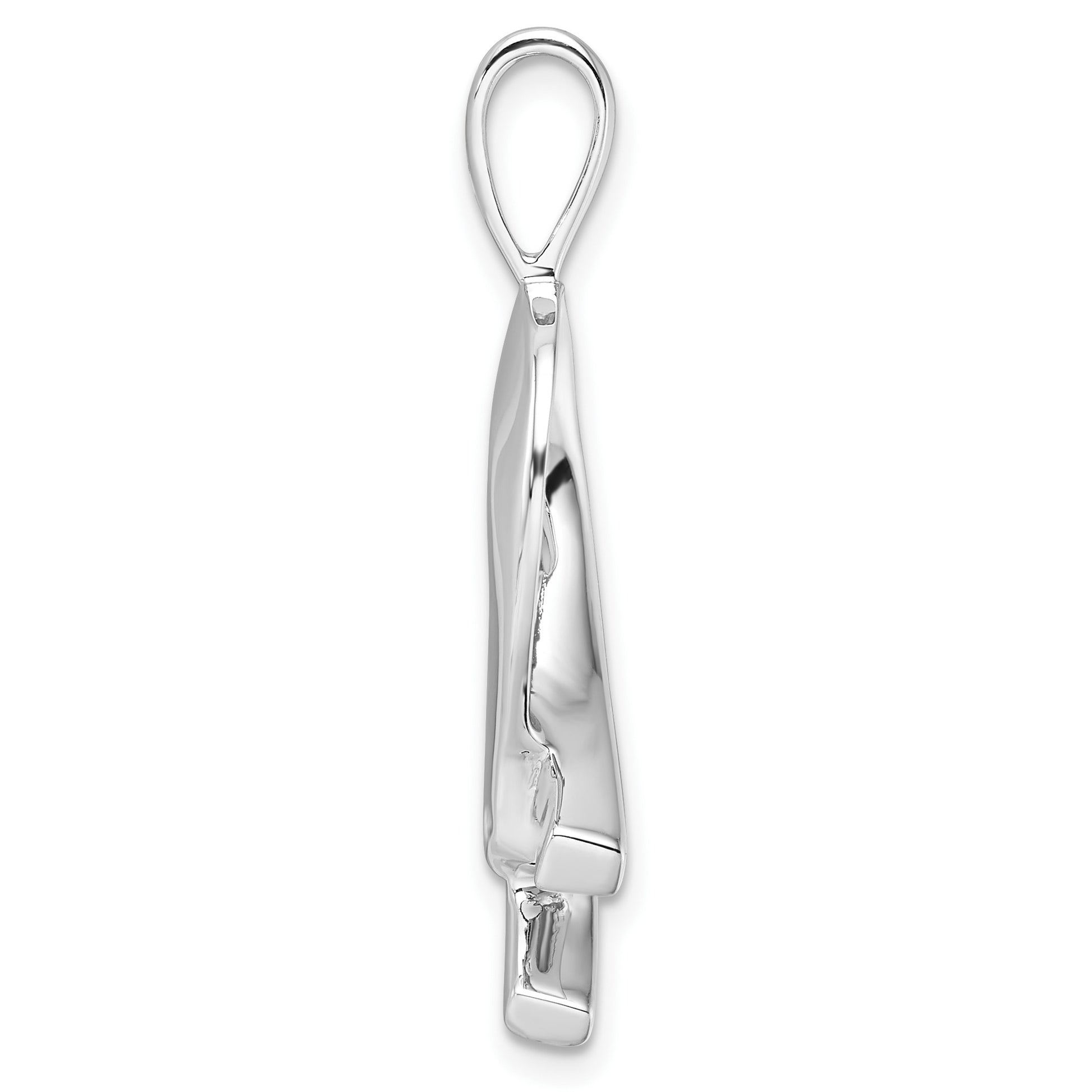 14k White Gold Holds 4mm Stone Slide Mounting Fits up to 2mm Regular/6mm Fancy or Reversible Omega