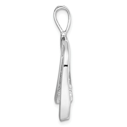 14k White Gold Complete 1/4 carat AA Diamond Slide Fits up to 2mm Regular/6mm Fancy or Reversible Omega