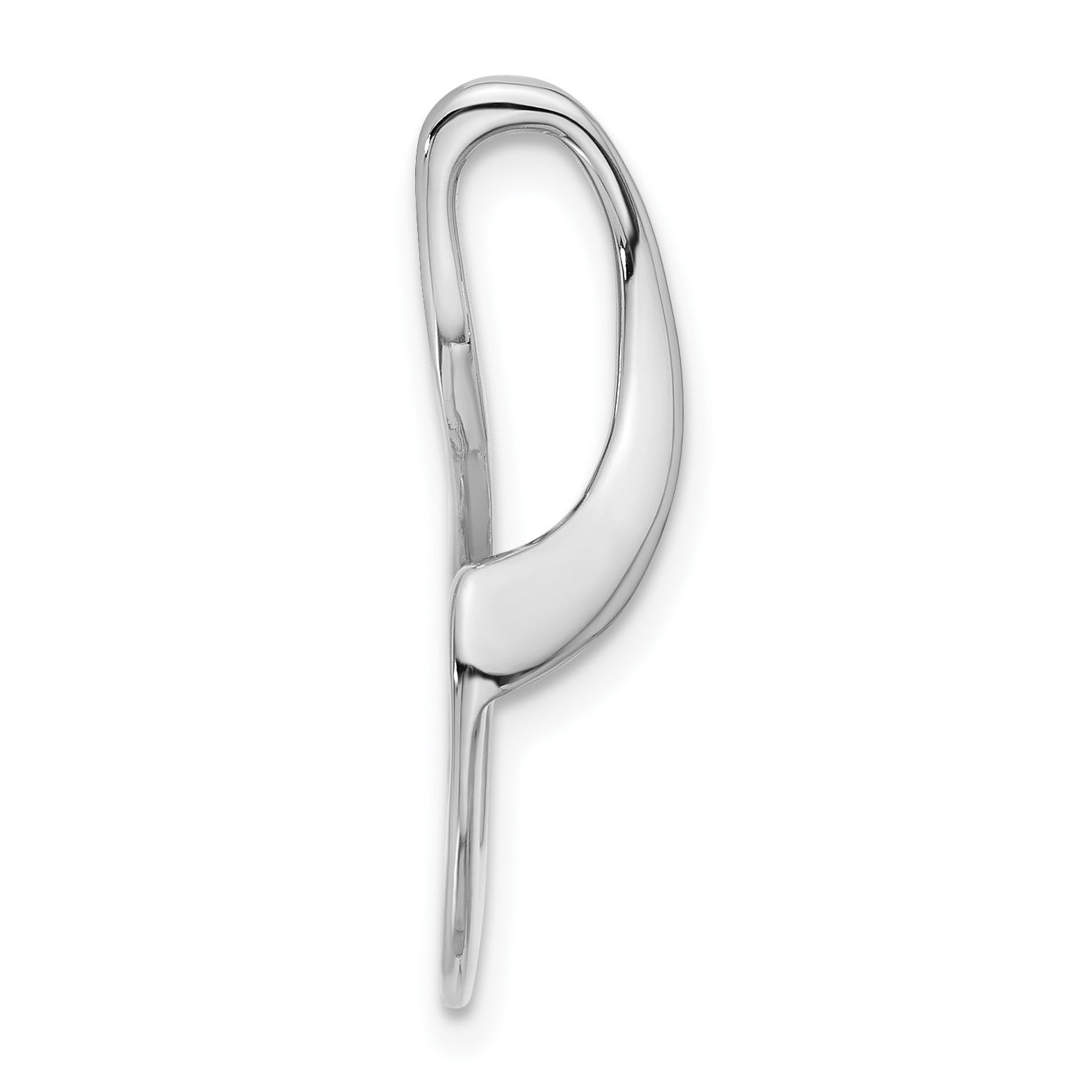 14k White Gold Peg-Set Fancy Slide Mounting Fits up to 6mm Regular/8mm Fancy or Reversible Omega