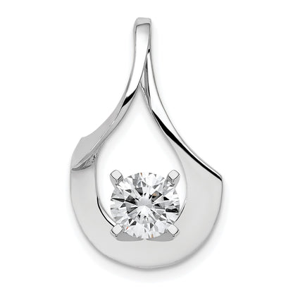 14k White Gold Peg-Set Fancy Slide Mounting Fits up to 6mm Regular/8mm Fancy or Reversible Omega