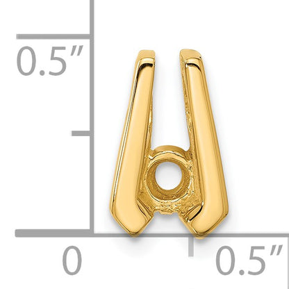 14k Holds 4.0mm Stone Slide Mounting Fits up to 2mm Regular/3mm Fancy or Reversible Omega