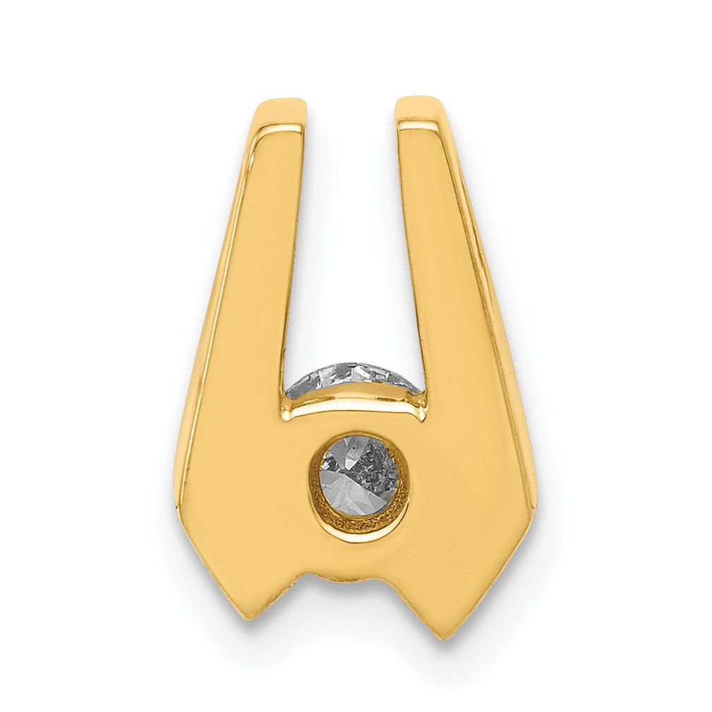 14k Holds 4.5mm Stone Slide Mounting Fits up to 2mm Regular/3mm Fancy or Reversible Omega