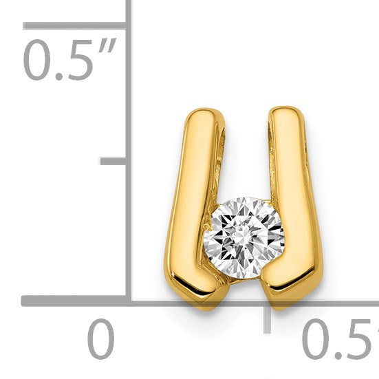 14k Complete A 3.75mm Diamond Slide Fits up to 2mm Regular/3mm Fancy or Reversible Omega