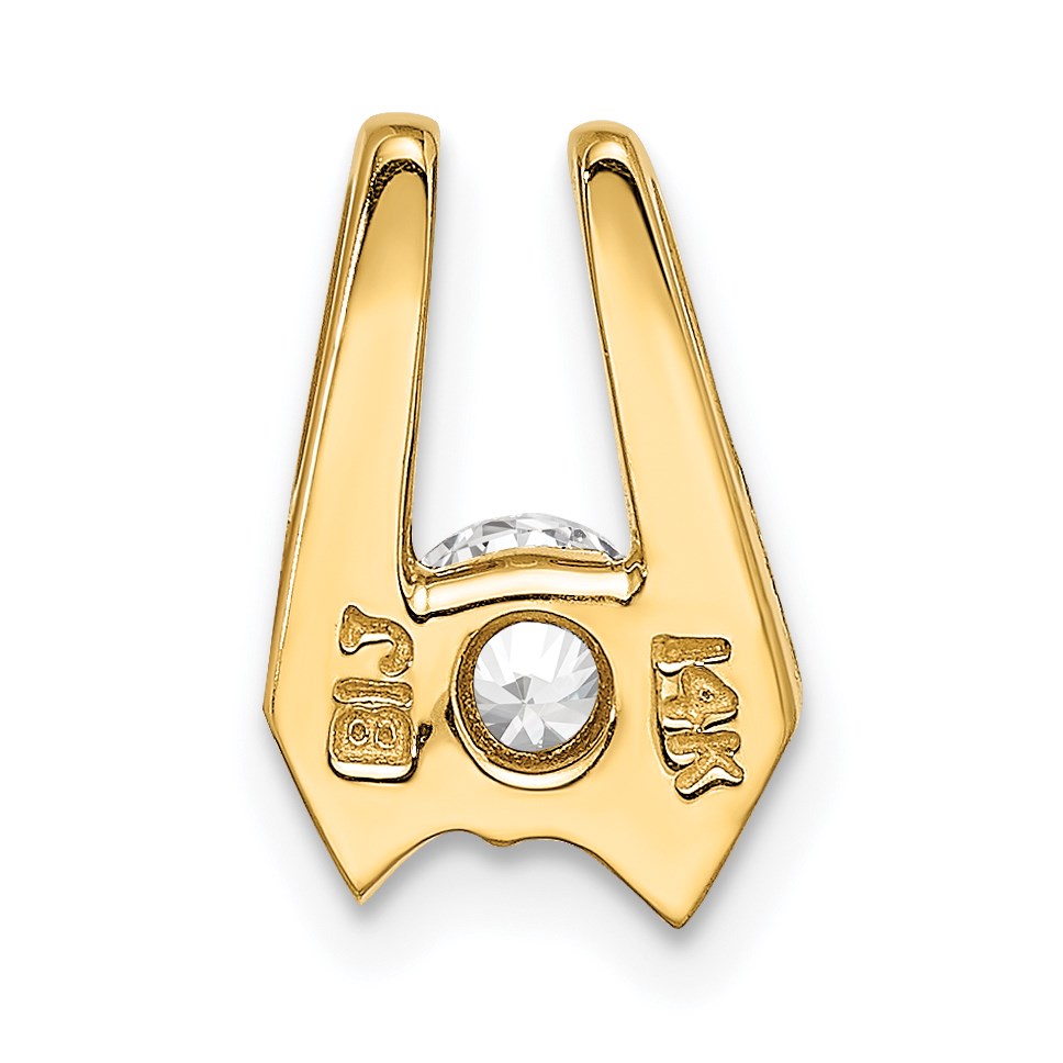 14k Complete AA 4.5mm Diamond Slide Fits up to 2mm Regular/3mm Fancy or Reversible Omega