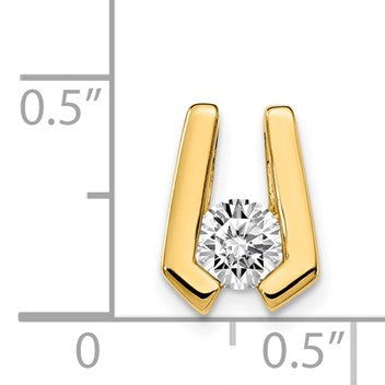 14k Complete AA 4.5mm Diamond Slide Fits up to 2mm Regular/3mm Fancy or Reversible Omega